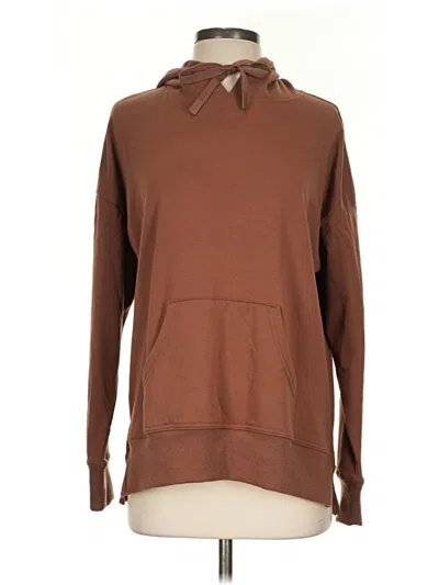 Pre-owned Athletic Works Pullover Hoodie In Brown