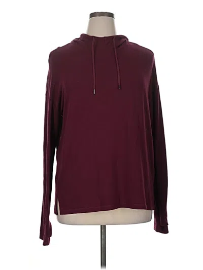 Pre-owned Athletic Works Pullover Hoodie In Burgundy