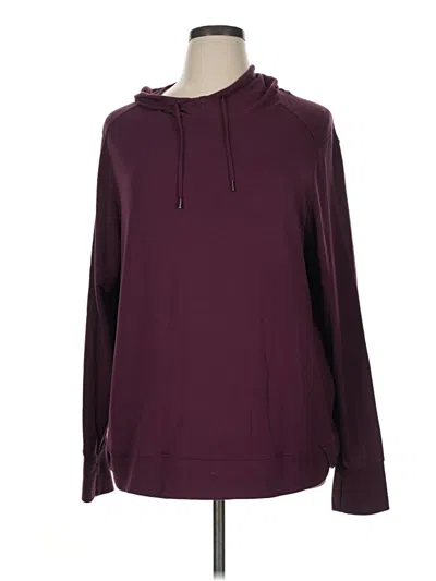 Pre-owned Athletic Works Pullover Hoodie In Burgundy