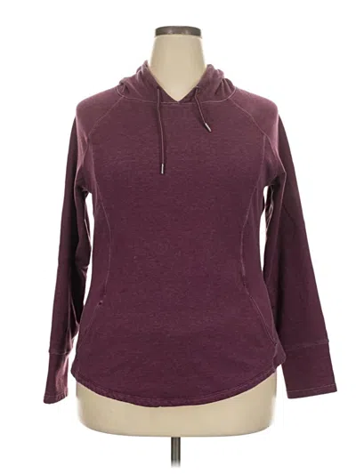Pre-owned Athletic Works Pullover Hoodie In Burgundy