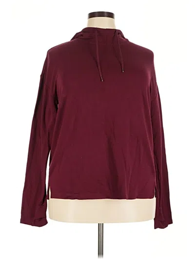 Pre-owned Athletic Works Pullover Hoodie In Burgundy