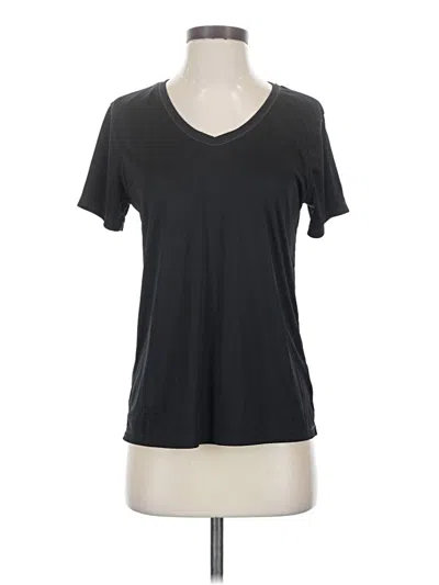 Pre-owned Athletic Works Short Sleeve Top Black V-neck Tops