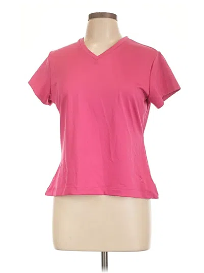 Pre-owned Athletic Works Short Sleeve Top Pink V-neck Tops