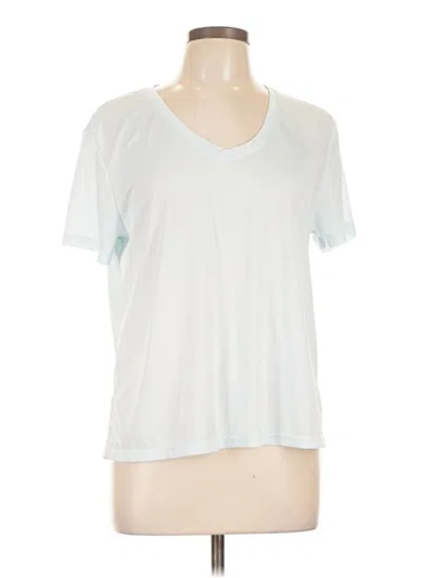 Pre-owned Athletic Works Short Sleeve Top White V-neck Tops