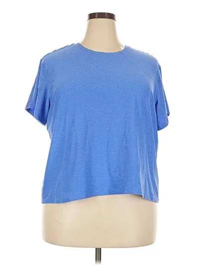 Pre-owned Athletic Works Short Sleeve T-shirt In Blue