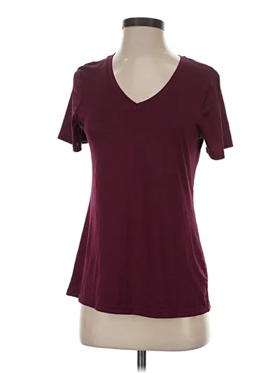 Pre-owned Athletic Works Short Sleeve T-shirt In Burgundy
