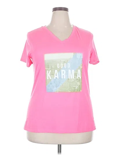 Pre-owned Athletic Works Short Sleeve T-shirt In Pink