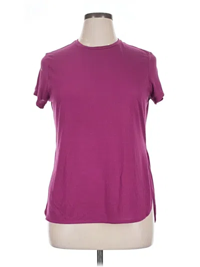 Pre-owned Athletic Works Short Sleeve Turtleneck In Purple