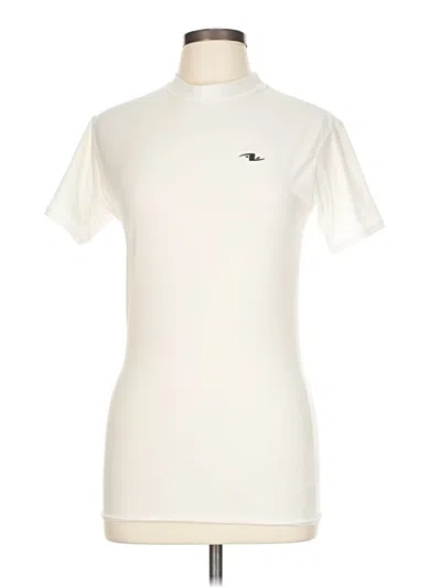 Pre-owned Athletic Works Short Sleeve Turtleneck In White
