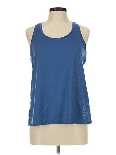 Pre-owned Athletic Works Sleeveless Top Blue Halter Neckline Tops
