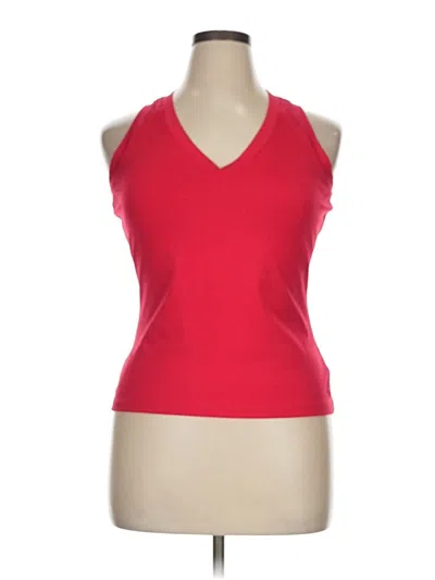 Pre-owned Athletic Works Sleeveless Top Red Halter Neckline Tops