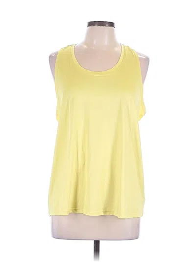 Pre-owned Athletic Works Sleeveless Top Yellow Scoop Neck Tops