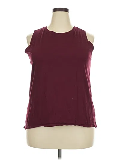Pre-owned Athletic Works Sleeveless T-shirt In Burgundy