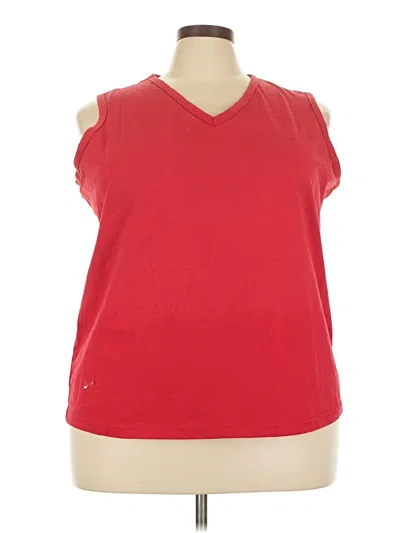 Pre-owned Athletic Works Sleeveless T-shirt In Red