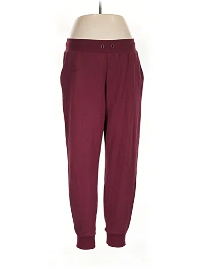 Pre-owned Athletic Works Sweatpants In Burgundy