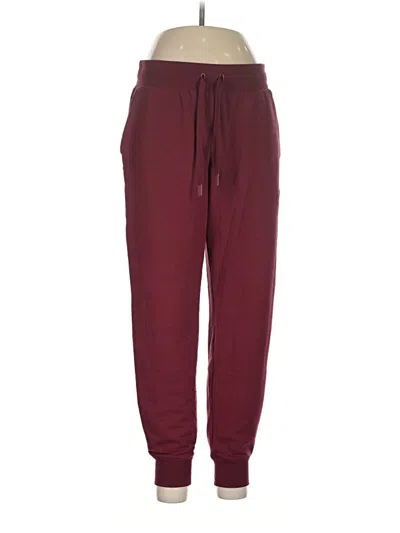 Pre-owned Athletic Works Sweatpants In Burgundy