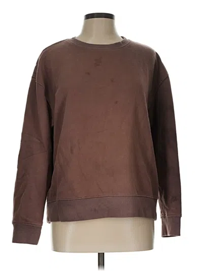 Pre-owned Athletic Works Sweatshirt In Brown