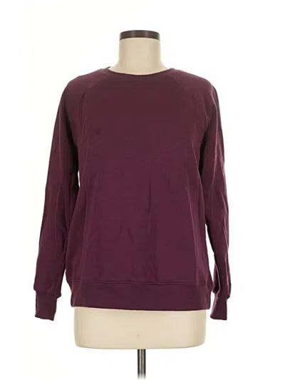 Pre-owned Athletic Works Sweatshirt In Burgundy
