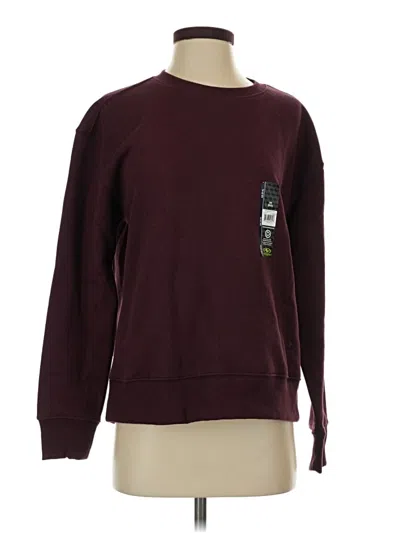 Pre-owned Athletic Works Sweatshirt In Burgundy