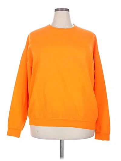 Pre-owned Athletic Works Sweatshirt In Orange
