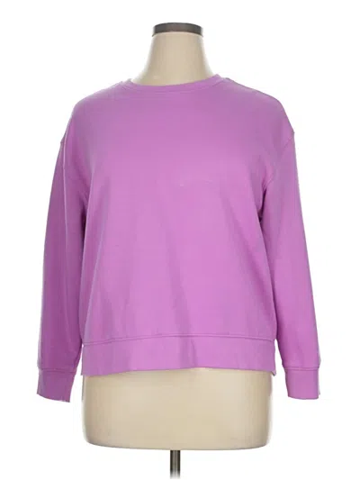 Pre-owned Athletic Works Sweatshirt In Purple