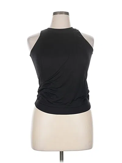 Pre-owned Athletic Works Tank Top Black Halter Neckline Tops