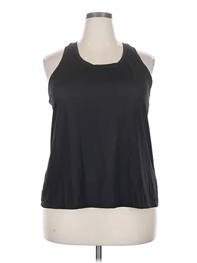Pre-owned Athletic Works Tank Top Black Halter Neckline Tops