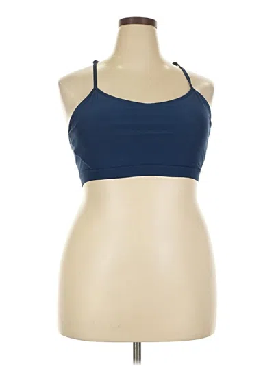 Pre-owned Athletic Works Tank Top Blue Halter Neckline Tops