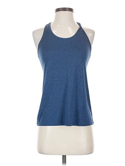 Pre-owned Athletic Works Tank Top Blue Halter Neckline Tops