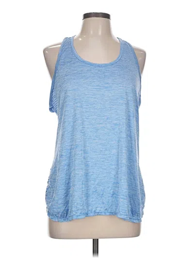 Pre-owned Athletic Works Tank Top Blue Halter Neckline Tops