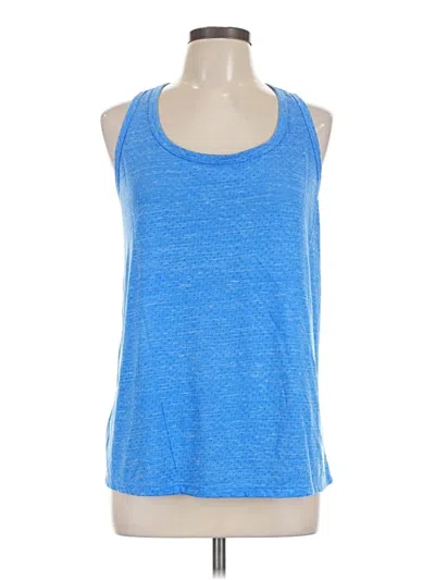 Pre-owned Athletic Works Tank Top Blue Halter Neckline Tops
