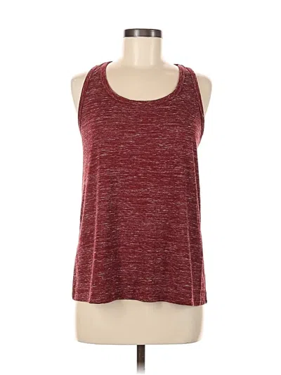 Pre-owned Athletic Works Tank Top Burgundy Halter Neckline Tops