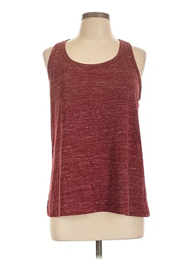 Pre-owned Athletic Works Tank Top Burgundy Halter Neckline Tops