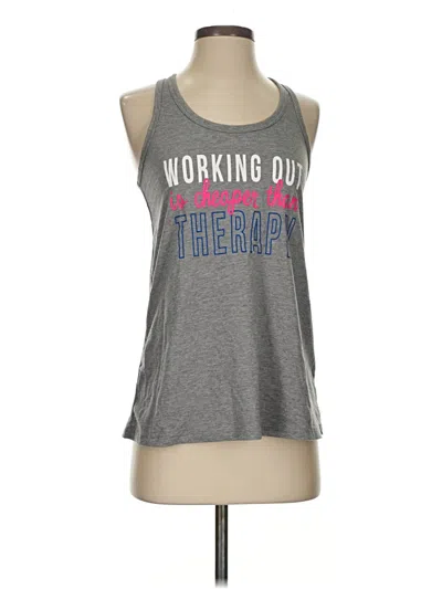 Pre-owned Athletic Works Tank Top Gray Halter Neckline Tops