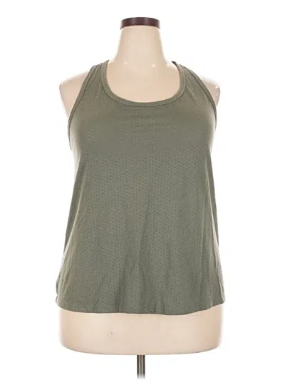 Pre-owned Athletic Works Tank Top Green Halter Neckline Tops