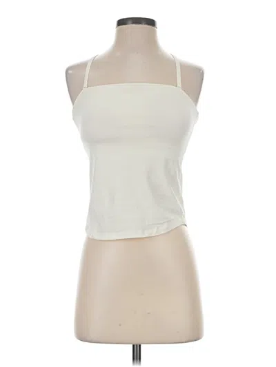 Pre-owned Athletic Works Tank Top Ivory Halter Neckline Tops