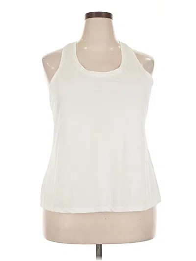 Pre-owned Athletic Works Tank Top Ivory Halter Neckline Tops In White
