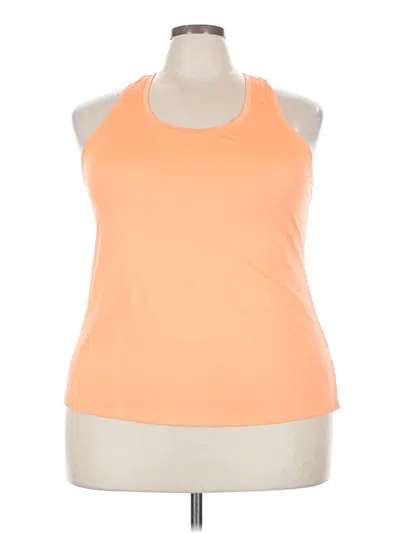 Pre-owned Athletic Works Tank Top Orange Halter Neckline Tops