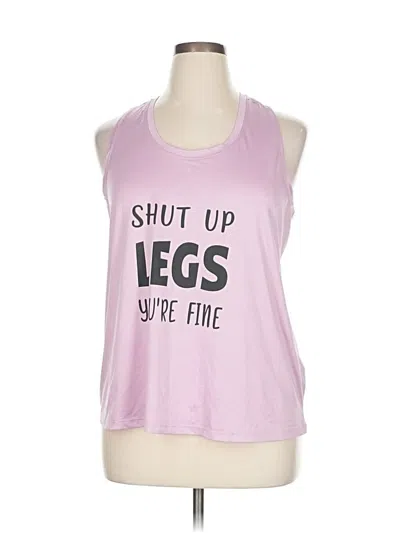 Pre-owned Athletic Works Tank Top Pink Halter Neckline Tops