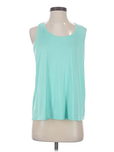 Pre-owned Athletic Works Tank Top Teal Halter Neckline Tops