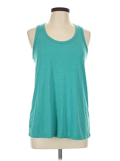 Pre-owned Athletic Works Tank Top Teal Halter Neckline Tops
