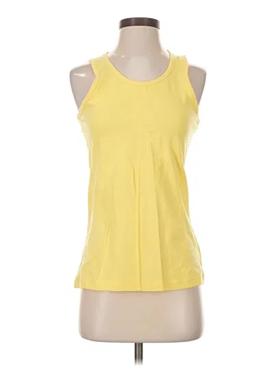 Pre-owned Athletic Works Tank Top Yellow Halter Neckline Tops