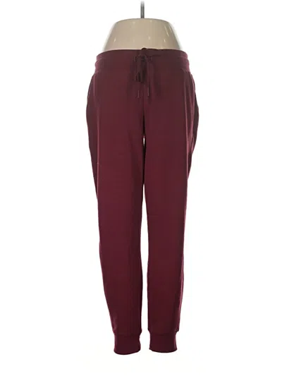 Pre-owned Athletic Works Track Pants In Burgundy
