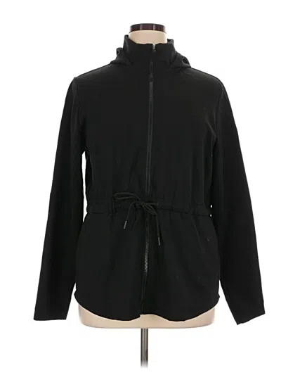 Pre-owned Athletic Works Zip Up Hoodie In Black