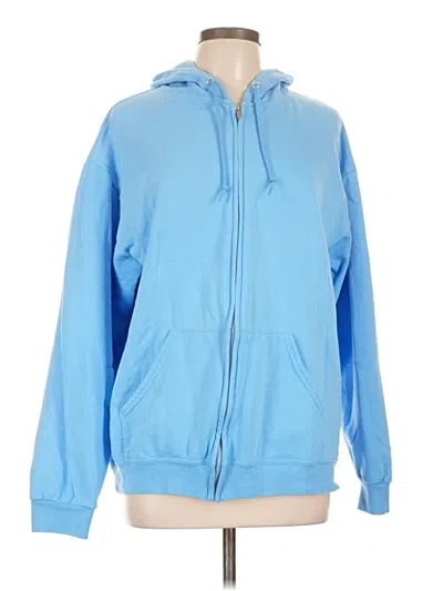 Pre-owned Athletic Works Zip Up Hoodie In Blue