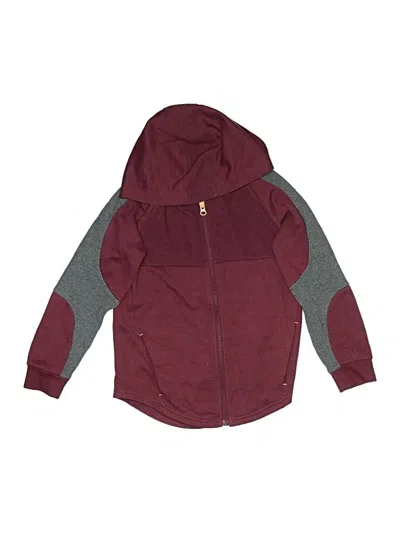 Pre-owned Athletic Works Kids' Zip Up Hoodie In Burgundy