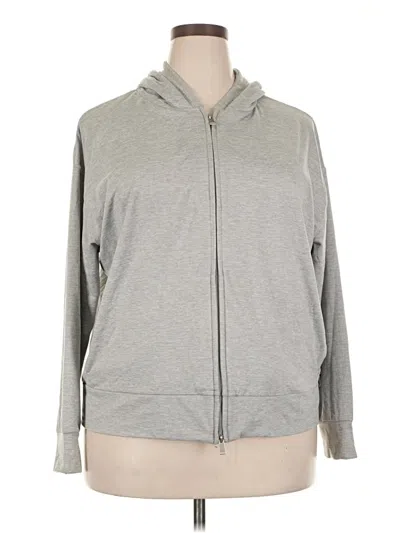 Pre-owned Athletic Works Zip Up Hoodie In Gray