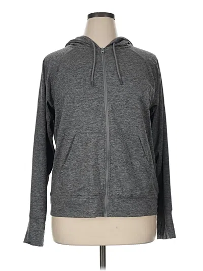 Pre-owned Athletic Works Zip Up Hoodie In Gray