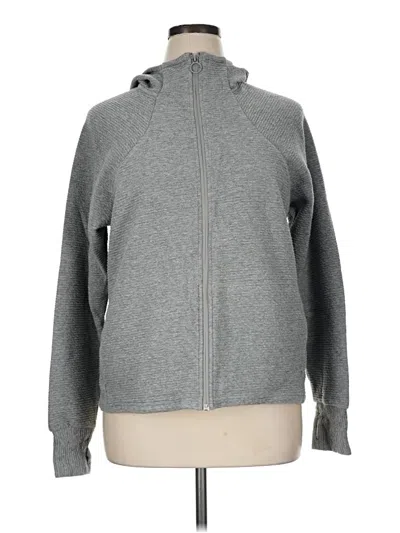Pre-owned Athletic Works Zip Up Hoodie In Gray