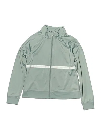 Pre-owned Athletic Works Kids' Zip Up Hoodie In Green